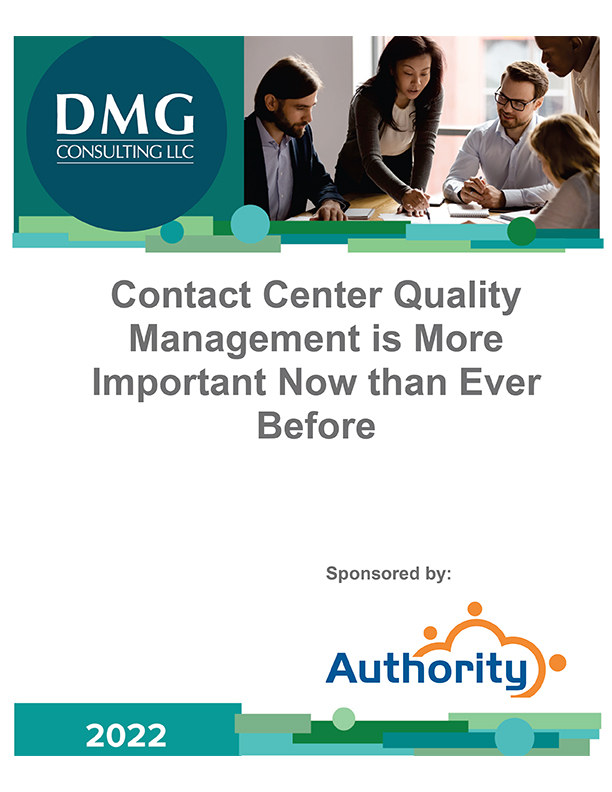 Contact Center Quality Management is More Important Now than Ever Before cover